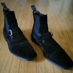 Donald Pliner 9.5 Suede Boot Black